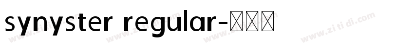 synyster regular字体转换